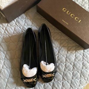 Gucci patent leather flats